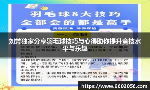 刘芳独家分享羽毛球技巧与心得助你提升竞技水平与乐趣